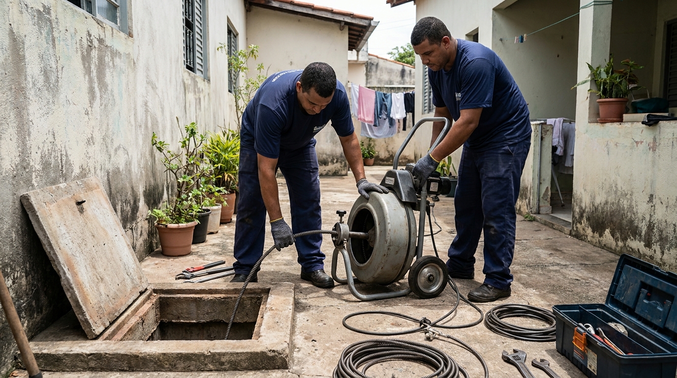 Desentupimento de Coluna Sanitária em Boa Viagem, Recife‑PE