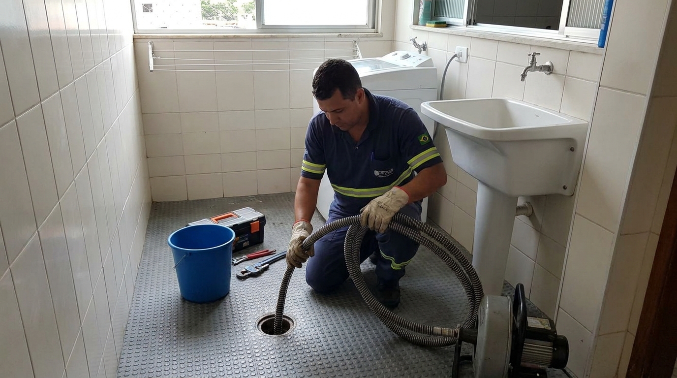 Desobstrução na Cozinha em Ipsep, Recife‑PE